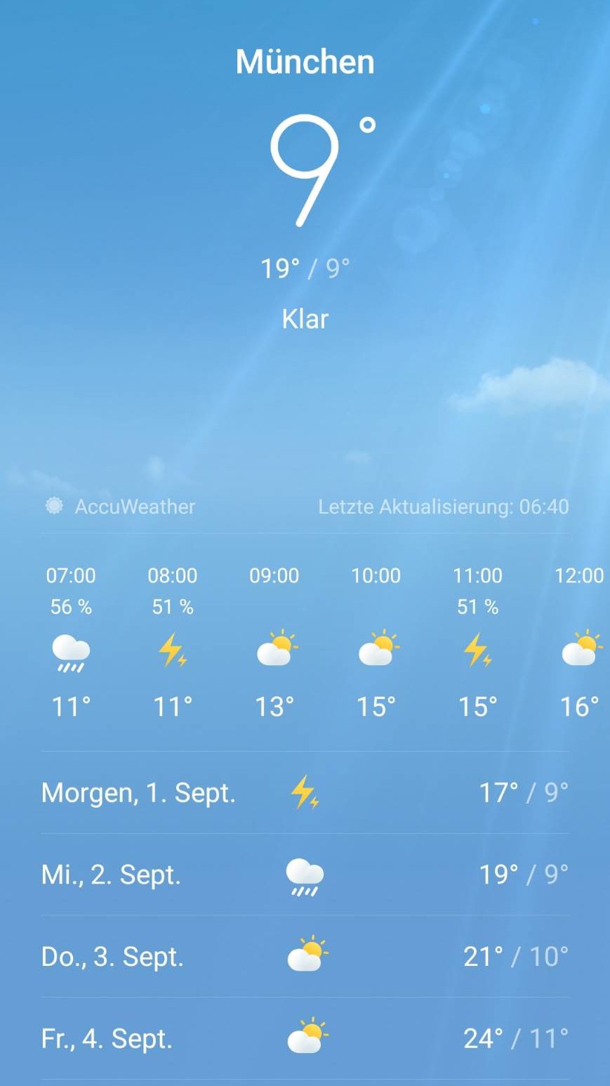 ミュンヘンの夏は暑いし寒い。ミュンヘンの天気は山の天気。